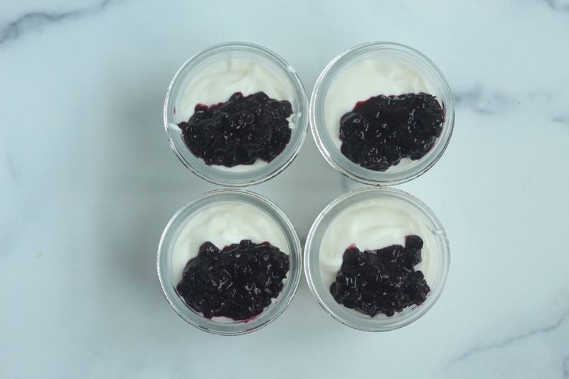 Greek Yoghurt With Mashed Berries