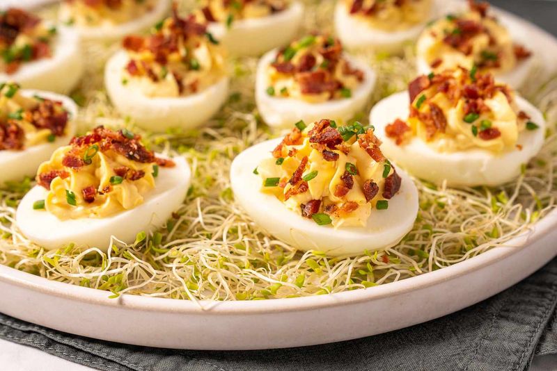 Crispy Bacon Devilled Eggs
