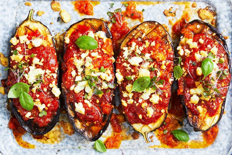 Baked Aubergine With Tomato And Herb Sauce