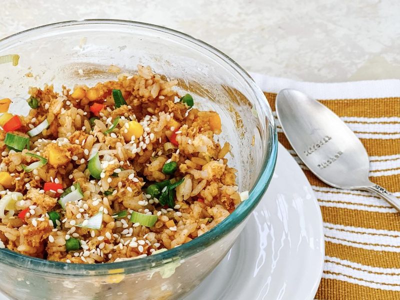Egg Fried Rice With Vegetables And Sesame