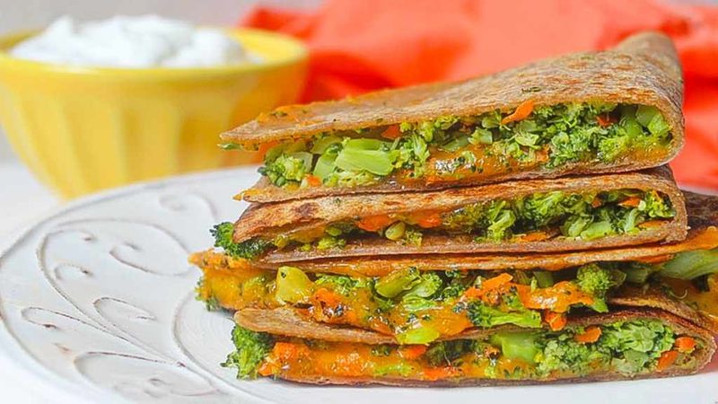 Soft Veggie Quesadillas