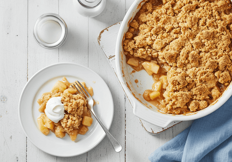 Apple Crumble With Custard