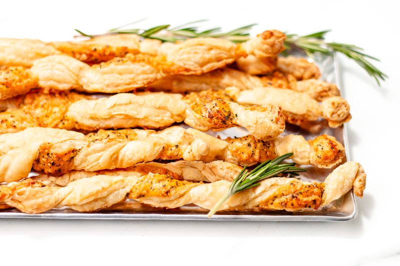 Cheese And Chive Puff Pastry Twists