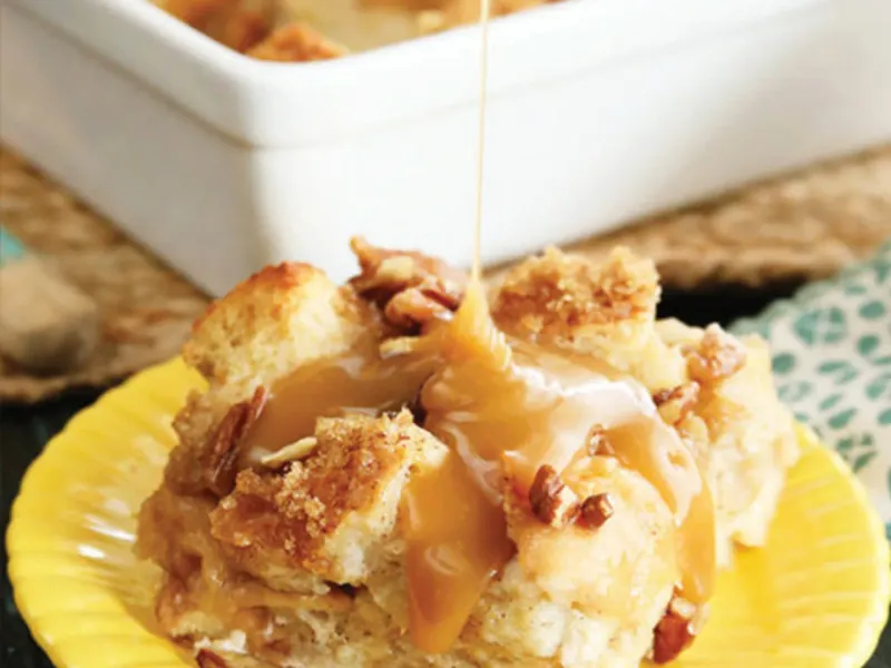 Brioche Bread Pudding With Salted Caramel Sauce