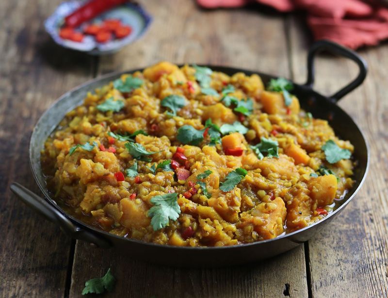 Festive Lentil And Sweet Potato Curry