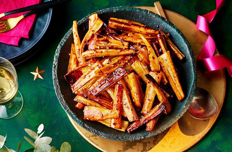 Parsnips Glazed With Honey Or Maple Syrup