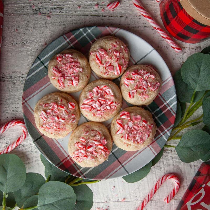 Candy Cane Shortbread Cookies
