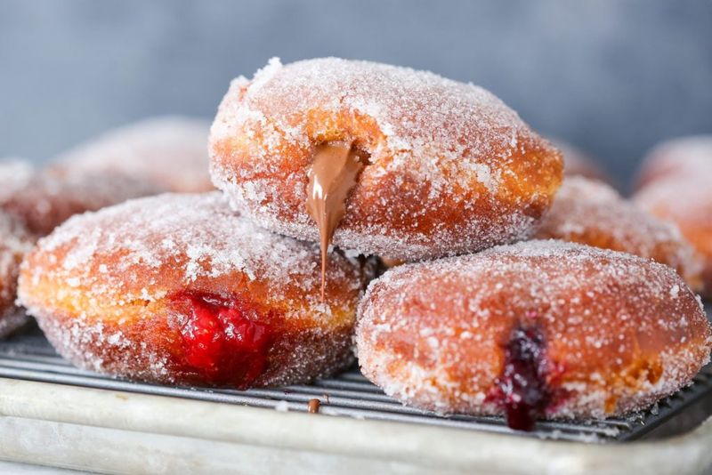 Doughnuts Filled With Jam Or Custard