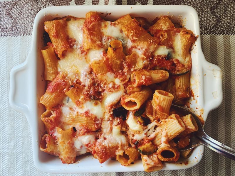 Baked Pasta With Tomato And Cheese