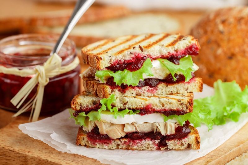 Turkey And Cranberry Sauce Sandwiches