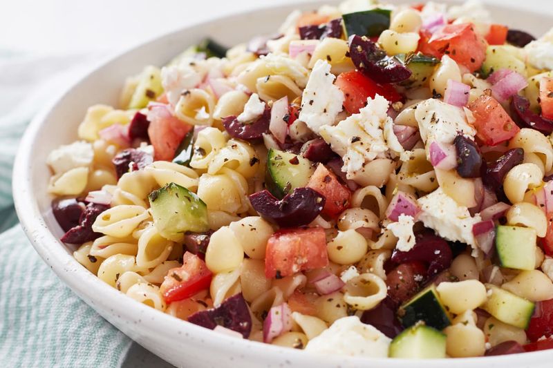 Pasta Salad With Veggies And Feta