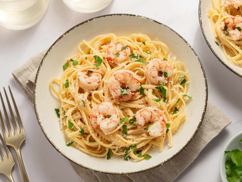 Garlic Prawn Pasta