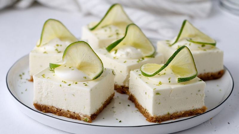 Kiwi And Lime Cheesecake Bars