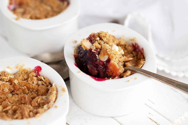 Mini Apple Crumbles