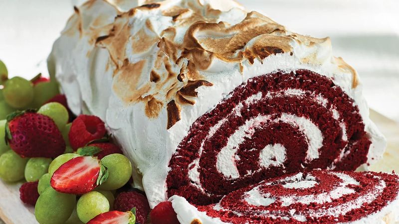 Red Velvet Yule Log