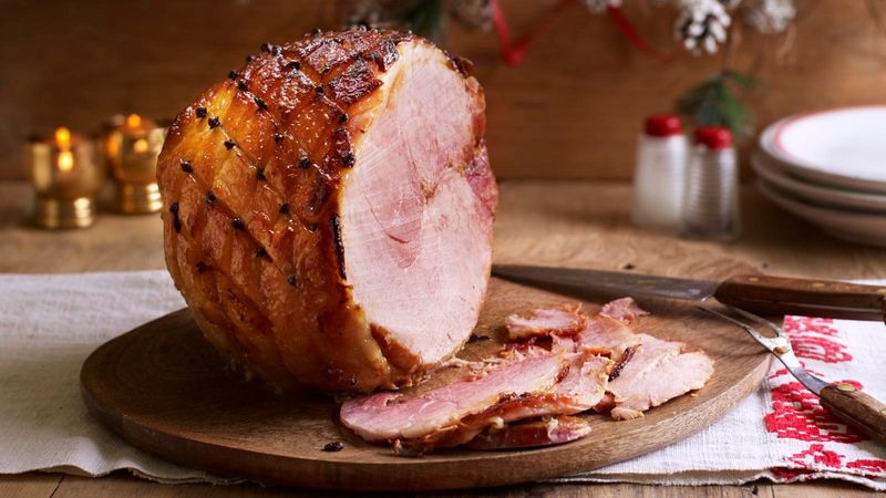 Honey-Glazed Gammon With Mustard And Cloves