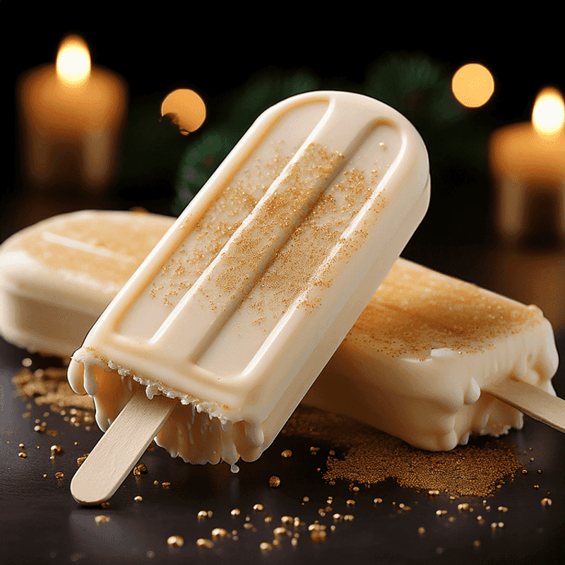 Frozen Eggnog Popsicles With Spices