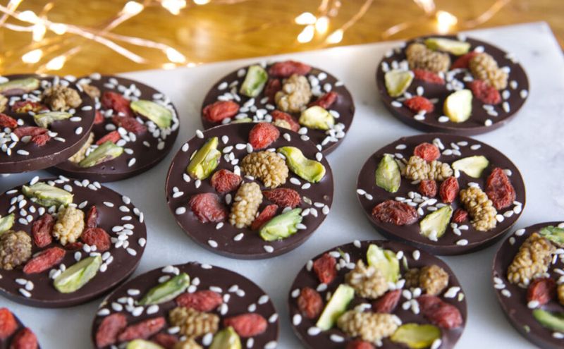 Fruit And Nut Chocolate Medallions