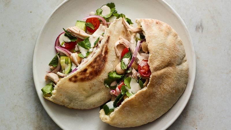 Turkey And Hummus Pita Pockets