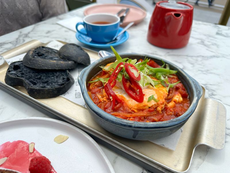 Seafood, Shakshouka And Smashed Avocado With A View Over The Water