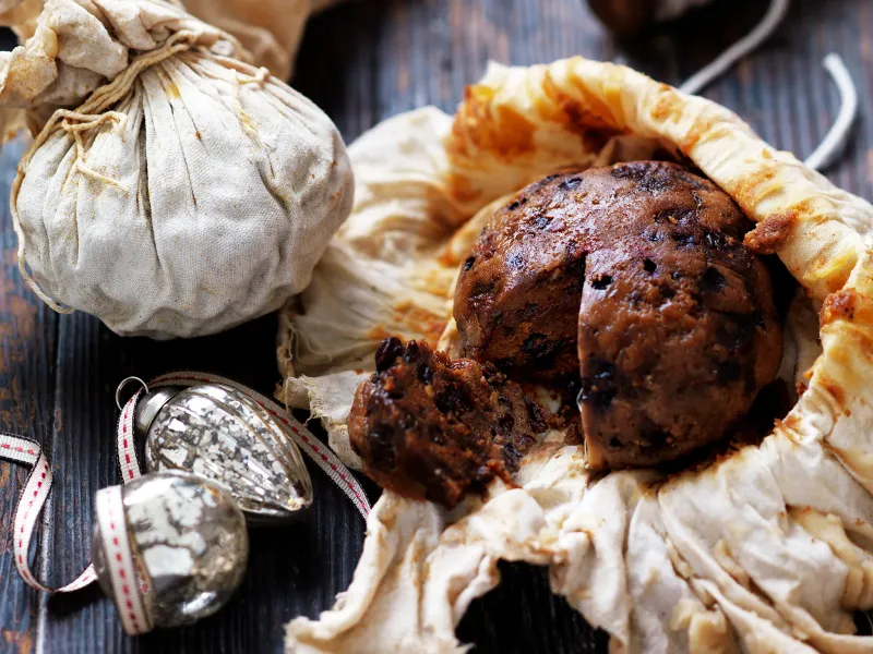 Christmas Pudding Steamed And Stored