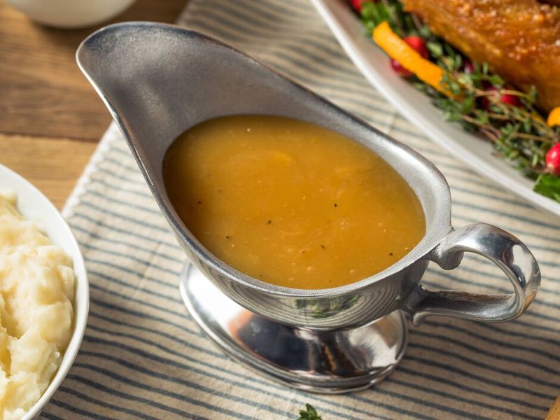 Rich Turkey Gravy Made From Pan Juices