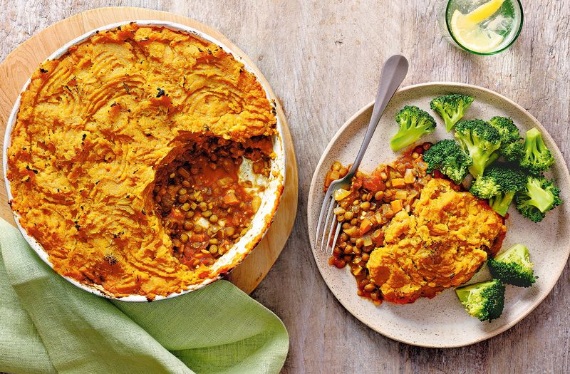 Lentil Shepherd's Pie With Sweet Potato Topping