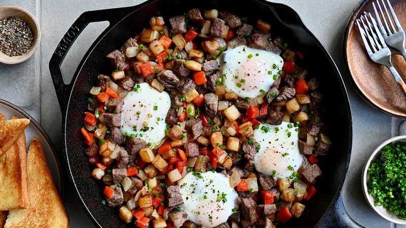 Toss Roast Potatoes Into A Breakfast Hash