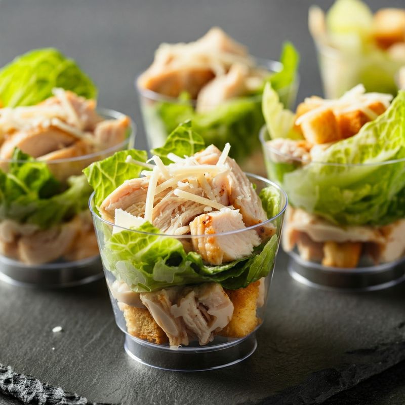 Cold Chicken Caesar Salad Cups