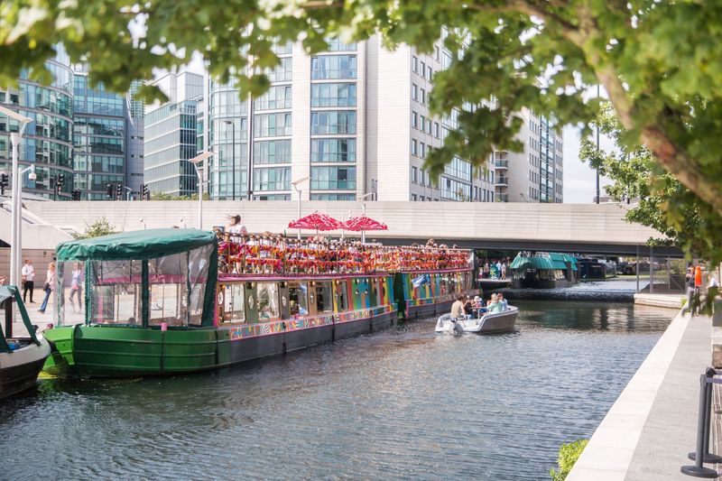 A Floating Pop-Art Barge Where Brunch Meets Canalside Charm