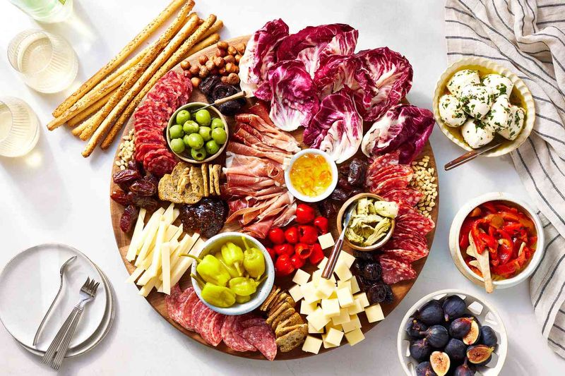 Cold Antipasto Platter With Olives And Cured Meats