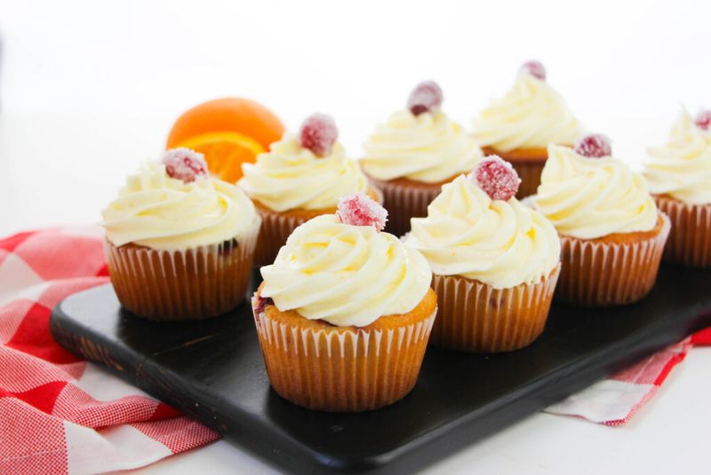 Cranberry Orange Cupcakes With Zesty Icing