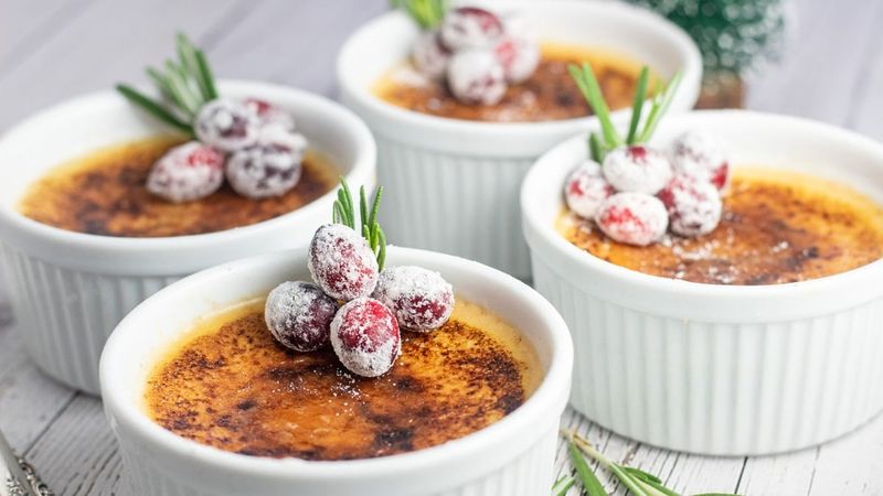 Eggnog Custard Pots