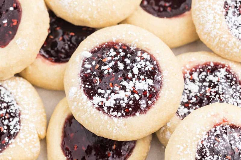 Mrs Claus Jam Thumbprint Biscuits