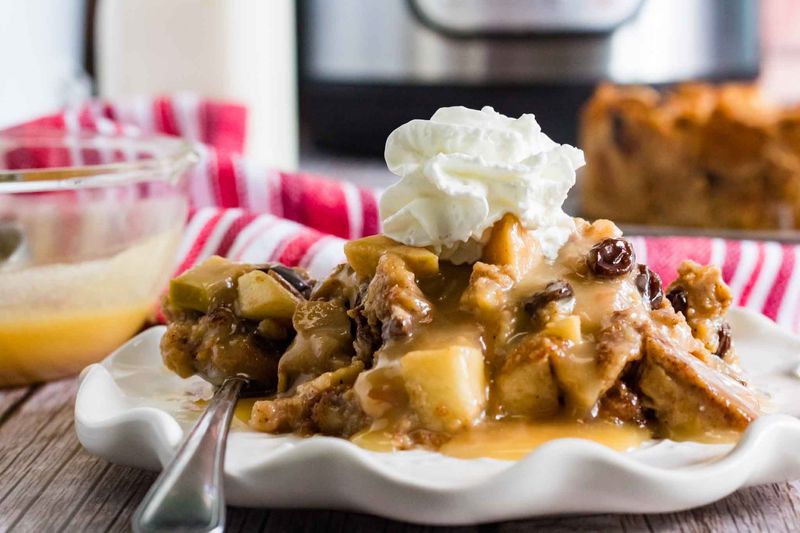 Spiced Apple And Cinnamon Bread Pudding