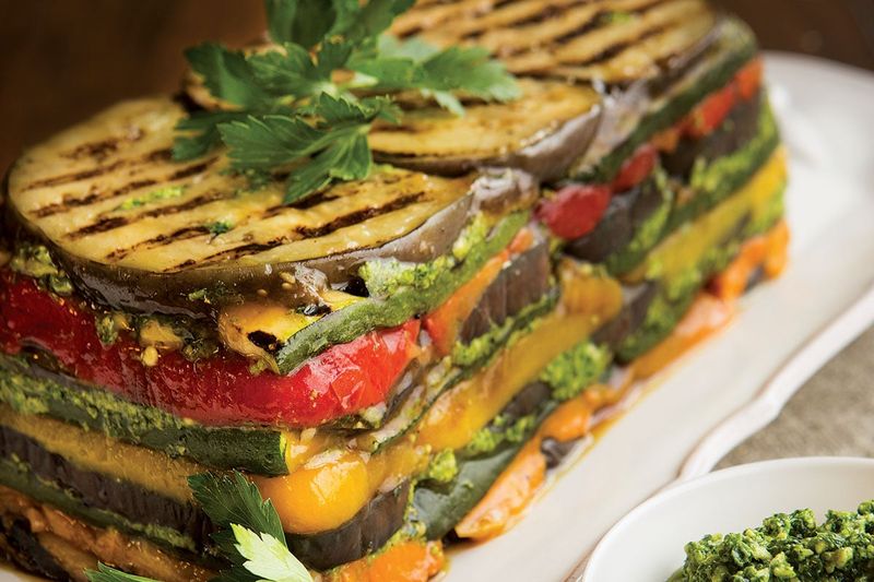 Roasted Vegetable Terrine Served Chilled