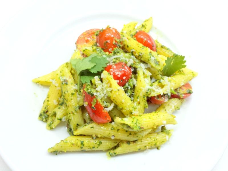 Pesto Penne With Cherry Tomatoes