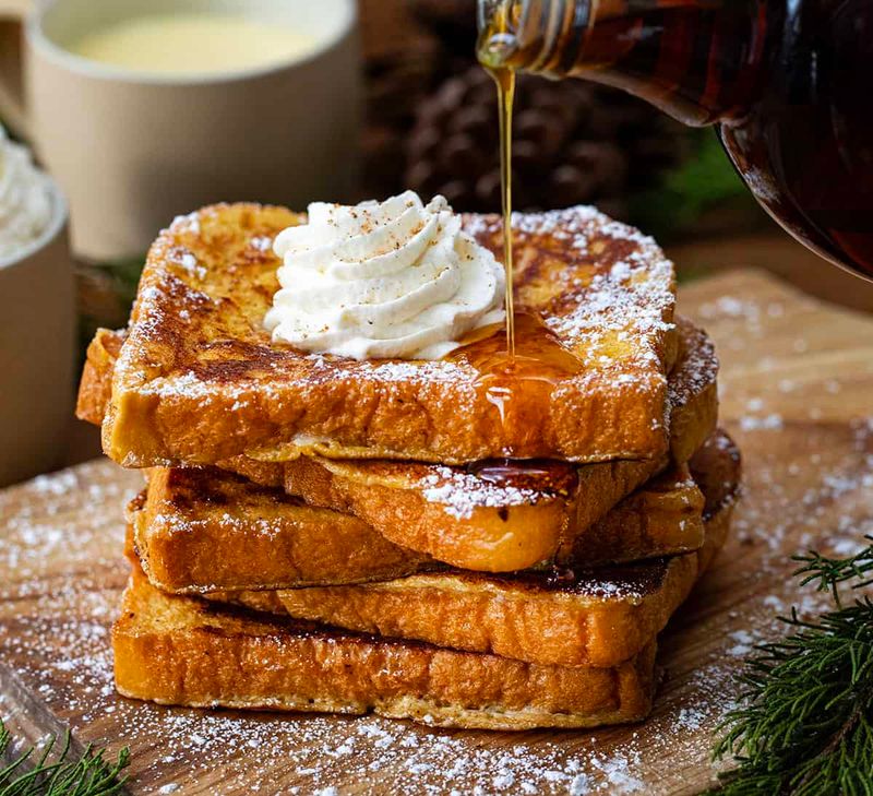 Eggnog French Toast With A Hint Of Cinnamon
