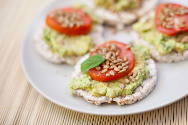 Rice Cakes With Avocado