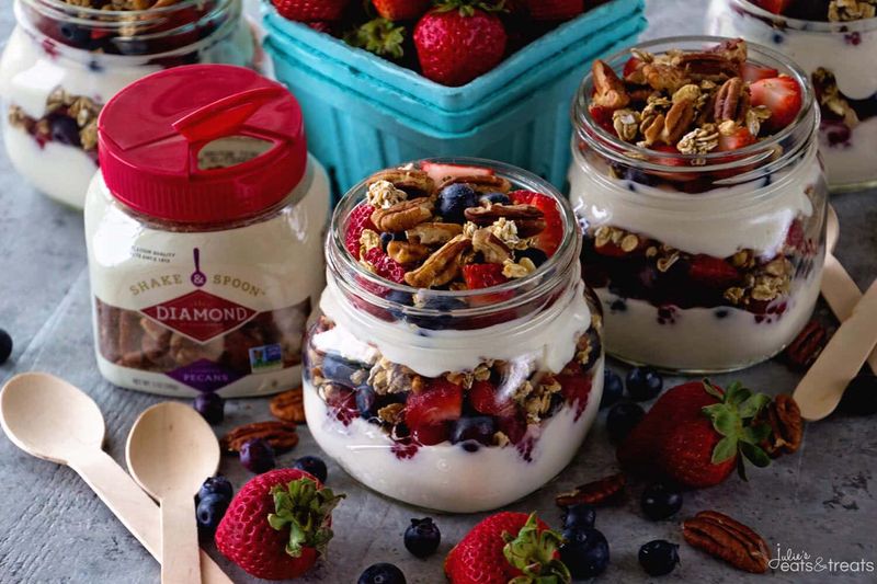 Greek Yogurt Parfaits With Granola And Berries