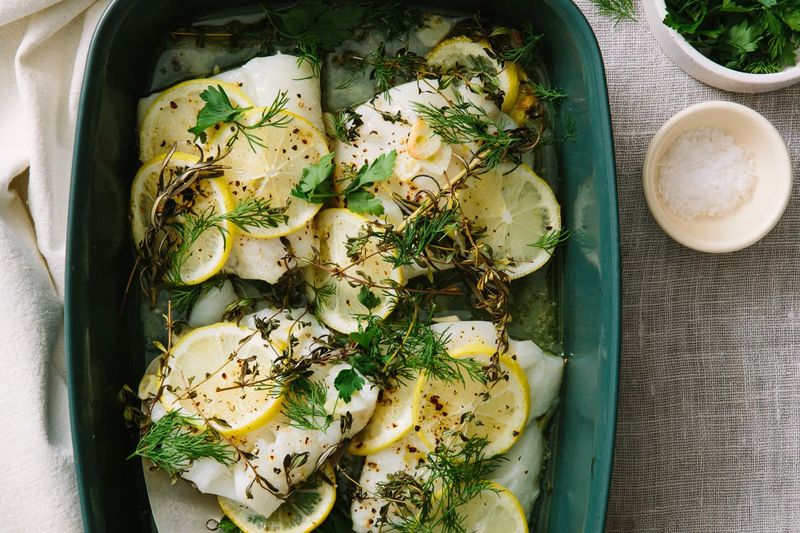 Baked Cod With Lemon And Herbs