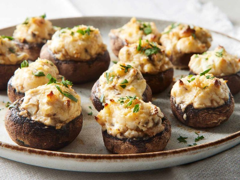 Garlic And Herb Stuffed Mushrooms