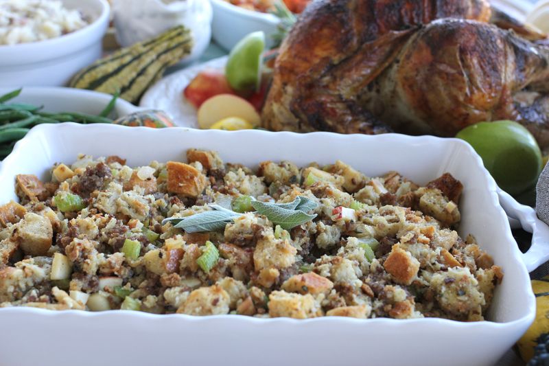 Preparing Homemade Stuffing As A Family