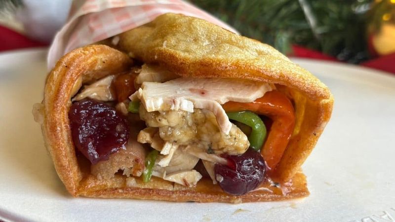 The Perfect Way To Use Up Turkey Stuffing And Veg In One Delicious Wrap