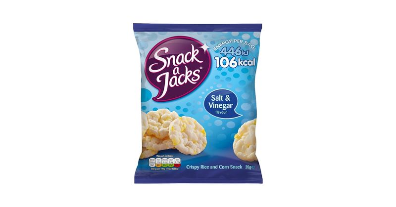 Snack A Jacks Rice Cakes Crisps Salt & Vinegar