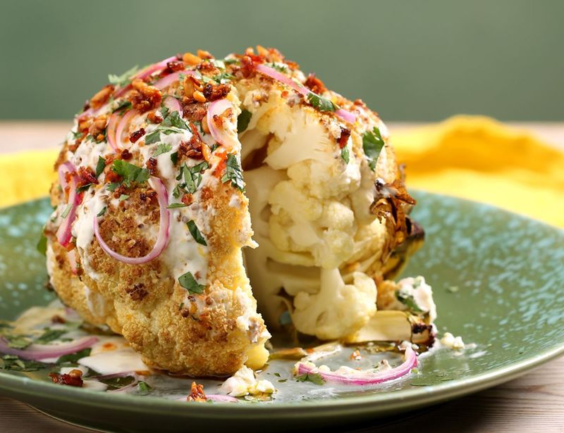 Whole-Roasted Herb Cauliflower