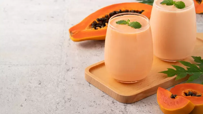 Papaya And Coconut Water Juice