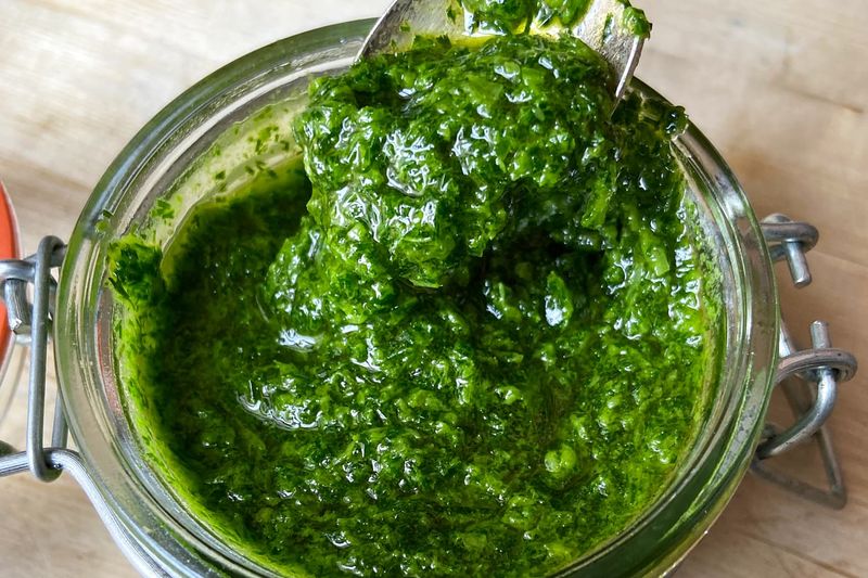 Blend Herbs Into Sauces Or Pesto
