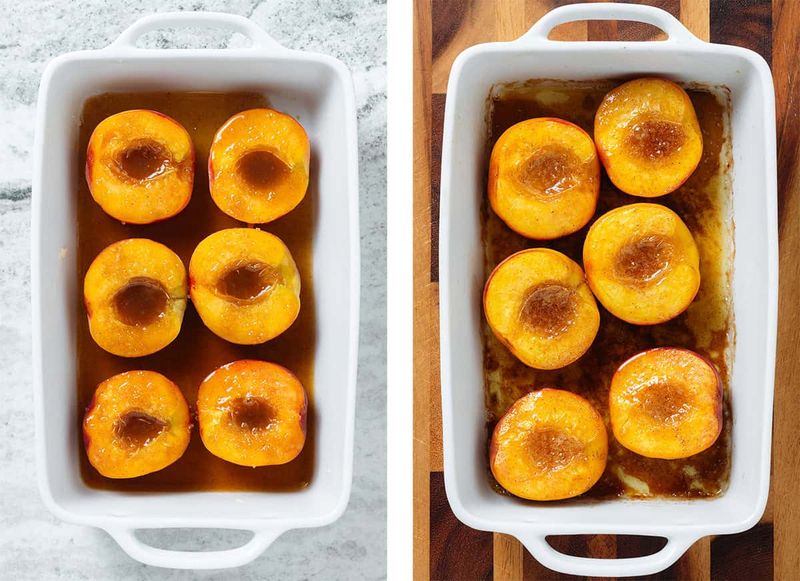 Baked Peach Slices