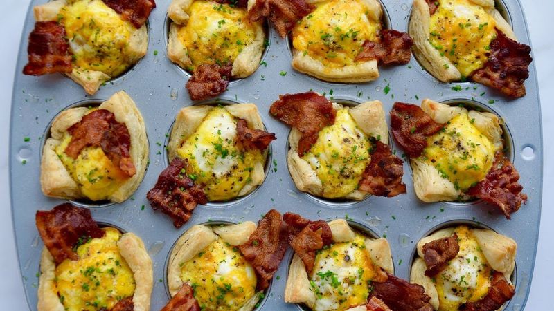 Baked Eggs In Pastry Cups